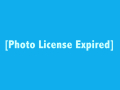 A blue box says “photo license expired”